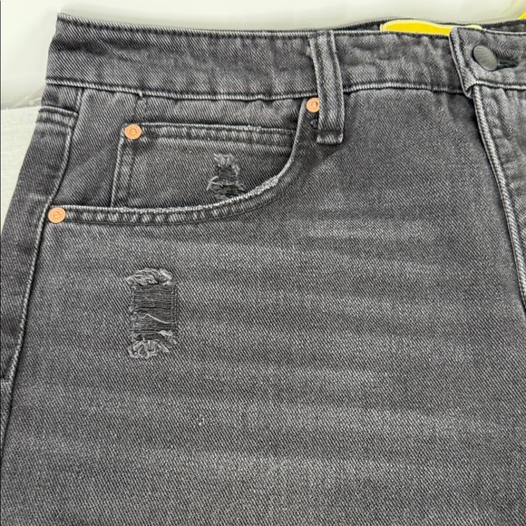 Circus NY Jeans Wm 32 High Waist Slouchy Faded Black Distressed Wide Leg Plus - Picture 8 of 14